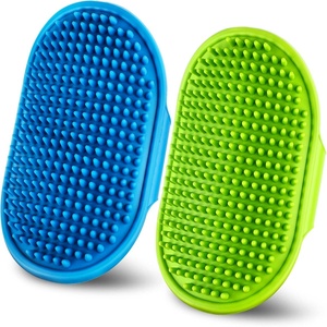Factory Price Adjustable <b>Ring</b> Handle Rubber Pet <b>Cat</b> Dog Hair Removal Cleaning Soothing Massage Shampoo Bath Brush - Product Image 1
