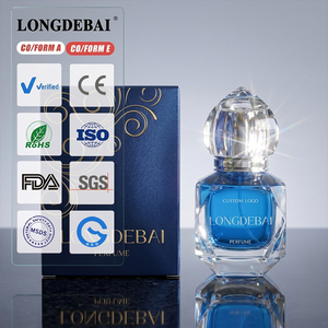 Botella de Perfume de Vidrio Vacía Personalizada y Exclusiva de 30ml 50ml 100ml, Botellas de Perfume de Vidrio Transparente de Lujo con Cierre a Presión y Caja de Empaque - Product Image 1