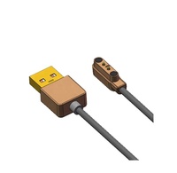 Kabel pengisi daya USB magnetik pogo pin kustom kabel pengisian 2.54mm 4.0mm 2 pin kabel pengisi daya jam pintar untuk kebisingan fireboltt fastrack