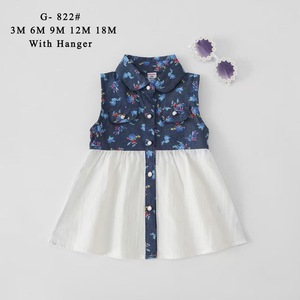 Vestidos <span class=keywords><strong>de</strong></span> Verano sin Mangas para Niñas, Estilo Casual con Solapa Elegante para Bebés y Niñas Pequeñas - Product Image 4