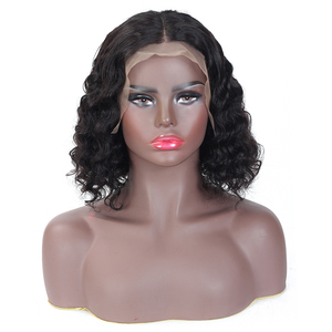 Bán Buôn Màu Sắc Tự Nhiên Sâu Sóng Bob Tóc Giả Brazil Trinh Nữ Nhân Tóc Pre Ngắt Ngắn Bob Tóc Giả 13X4 Ren Phía Trước Tóc Giả Tóc Con Người - Product Image 1