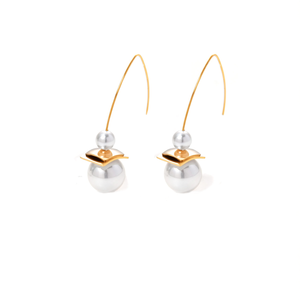 ต่างหูมุก สแตนเลสสตีล 316L ชุบทอง PVD เครื่องประดับที่ยั่งยืนและทนทาน - Product Image 2