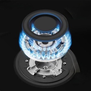 Fornello a <span class=keywords><strong>Gas</strong></span> Domestico a Tre Fuochi con Supporti in Vetro per Padelle e Pentole, Prezzo Conveniente - Product Image 4