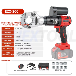 EZ-300/EZXC-300 <b>Small</b> Lithium Battery Hydraulic Clamp Intelligent Rechargeable Copper Aluminum Nose Cable Wire Crimping <b>Tool</b> - Product Image 6