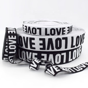 Meetee — bande <span class=keywords><strong>élastique</strong></span> Jacquard en Nylon Imitation EB019, sangles Double face en velours, Type lettres d'amour, bricolage, couture - Product Image 3