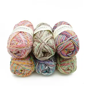wholesale dyed yarn OEM packing acceptable 50%cotton 50%polyester blended knitting yarn