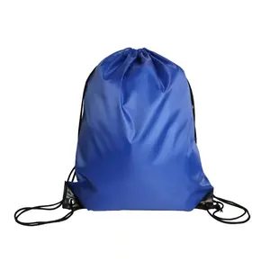 Mochila de poliéster de alta calidad para gimnasio, bolsa impermeable con cordón y logotipo personalizado