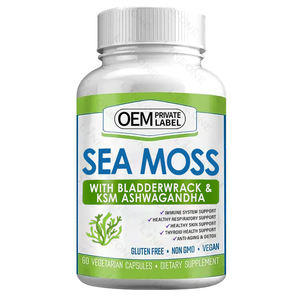 OEM/ODM Sea Moss Pills Certified Irish <strong>Seamoss</strong> Capsules Bladderwrack Irish Sea Moss Capsules - Product Image 1