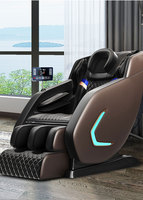 Fauteuil de massage électrique de luxe C320L-21 en cuir PU, massage complet du corps, chauffage, circulation sanguine, lumière respirante, massage 4D à gravité zéro