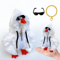Costume décoratif en tissu pour oie de bureau miniature de 7 pouces, style sweat à capuche, pour toutes les saisons