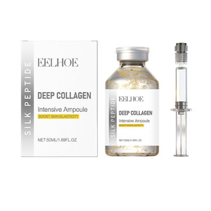 Sérum hydratant pour le visage, essence revitalisante intensive au collagène actif à 100%, liquide, peptides, raffermissant, ampoule, sérum riche en peptides - Product Image 1
