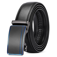 Ceinture de pantalon pour homme, nouveau style, en cuir de vachette, avec boucle automatique, imprimé floral, transfrontalier 1066
