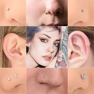 Anneaux de nez multi-styles Anneaux de nez, bijoux de <span class=keywords><strong>piercing</strong></span> <span class=keywords><strong>narine</strong></span> en CZ en acier inoxydable Anneaux de nez pour femmes - Product Image 2