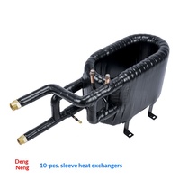 Échangeur de chaleur tubulaire Deneng Pompe à chaleur air-eau Bobine coaxiale Condenseur Radiateur Laiton Garantie 1 an