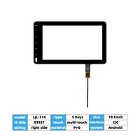 Écran tactile capacitif 10,1 pouces à 5 touches, adapté à la navigation automobile MP5