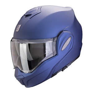 Casco Modular Scorpion Exo Tech Evo Pro Azul Mate Sólido M para Motocicleta - Product Image 1