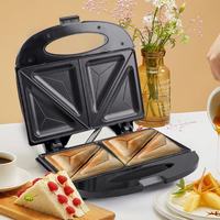 Mini Machine à Petit-Déjeuner Électrique 3-en-1 Semi-Automatique : Gaufrier, Cuiseur à Œufs et Grille-Pain en Bakélite pour Snacks et Pancakes