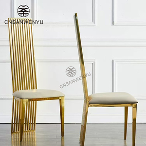 Silla <span class=keywords><strong>de</strong></span> Trono Nupcial <span class=keywords><strong>de</strong></span> Acero Inoxidable con Flores Doradas, <span class=keywords><strong>de</strong></span> Lujo, para Hoteles, Banquetes, Bodas y Eventos, Venta al Por Mayor - Product Image 3