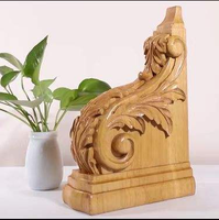Support d'étagère d'îlot de cuisine rustique et élégant pour hôtel-villa, console sculptée de style moderne en bois massif durable
