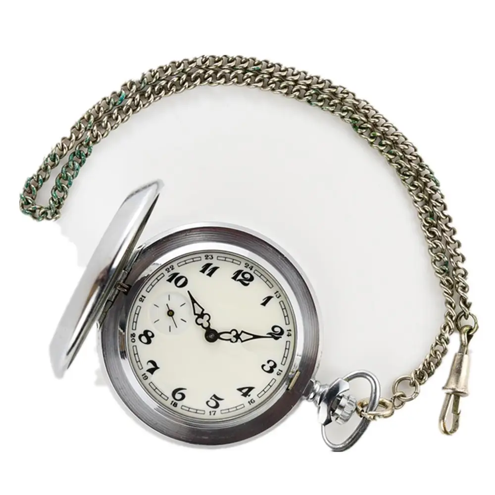 FobนาฬิกาRetroคลาสสิกSilver Poland Mensจี้Relogio De Bolsoของขวัญนาฬิกากระเป๋าMechanical