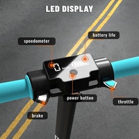 Mini trottinette électrique pour enfants avec haut-parleur Bluetooth et lumières LED, design pliable en alliage/plastique, 14 km/h, stock UK/UE, livraison rapide