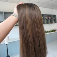Topper en Cheveux Humains Prêt à Expédier, Base en Soie Ultra Plate, Cheveux Vierges Européens Bruts à Cuticules Alignées, Mèches Teintées Mixtes