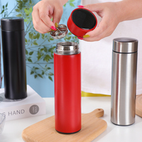 Termo inteligente con pantalla táctil LED, botella para medir la temperatura, frasco de vacío
