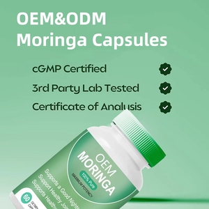 Cápsulas de Hoja de Moringa OEM, Favorecen un Sueño Reparador, Cápsulas de Polvo de Moringa Natural que Apoyan la Energía Saludable - Product Image 3