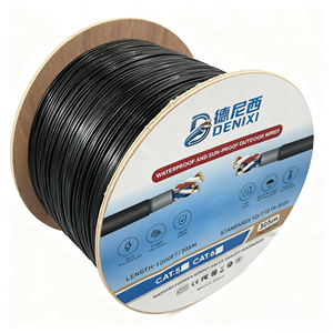 Denixi 305m 1000ft Cat6 <span class=keywords><strong>cat6A</strong></span> Ethernet mạng cáp 23AWG 24AWG <span class=keywords><strong>CCA</strong></span>/tinh khiết dây dẫn đồng UTP FTP SFTP cáp thông tin liên lạc - Product Image 4