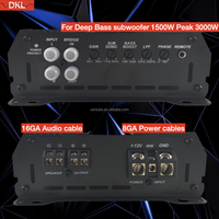 Araba Stereo amplifikatör RMS 1800W 1D güçlü bas Subwoofer AMP tepe 3600W Max 1ohm sınıf D araba amplifikatör monoblok