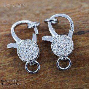 FC5989 Connettore Gotico a Forma di Pappagallo in Rame Multitono con Micro Pavé di Zirconi, Componenti per Creazione Fai da Te di Bracciali e Collane Artigianali - Product Image 4