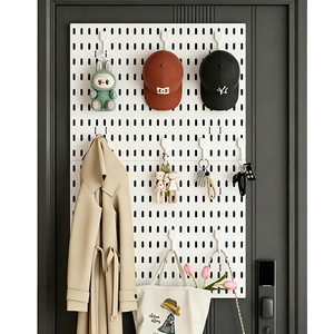 Estante de almacenamiento Qinfeng con tablero perforado, organizador multifuncional engrosado para la parte posterior de la puerta, para uso doméstico - Product Image 5