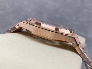 Reloj Mecánico de Buceo de Lujo, Super Calidad, Resistente al Agua, 41mm, Fábrica THB, Movimiento 3132, Color Rosa, 15412, Esqueleto con Diamantes - Product Image 4