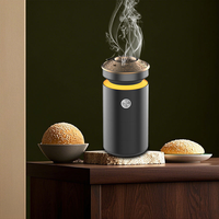 Diffuseur d'huiles essentielles en métal de luxe Brûleur d'arôme arabe électrique avec lumière chaude Machine d'aromathérapie pour bureau à domicile