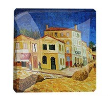 Imanes Promocionales Magnéticos Suaves para Refrigerador con Diseño de la Noche Estrellada de Van Gogh y Girasoles, en Forma de Cuadrado de Cristal - Product Image 5
