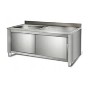 Fregaderos de cocina de acero inoxidable de fábrica china VICTORY fregadero de doble cuenco con gabinete equipo de catering para otros suministros de hotel - Product Image 4