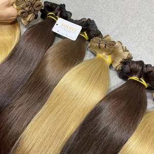 Vente en gros paquet de cheveux trame droite de couleur naturelle cuticule vierge alignée extensions de cheveux humains bruts doublement étirés - Product Image 2