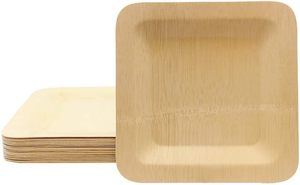 Hot bán thân thiện với môi phân hủy sinh học Tre Bộ đồ ăn dùng một lần tre vuông tấm tròn - Product Image 5