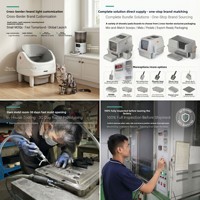 Bac à litière pour chat entièrement automatique intelligent à ouverture supérieure, élimination du litière en un clic, triple détection par radar, infrarouge et gravité, 10 kg
