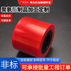 Roues en polyuréthane Ky-188 avec pneus pleins, rouleaux industriels personnalisables avec noyau en fer - Product Image 4