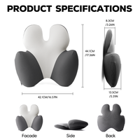 Oreiller Lombaire Confort Personnalisé OEM ODM en Mousse à Mémoire de Forme pour Chaise de Bureau, Voiture, Gaming, Fauteuil Inclinable, Soulagement des Douleurs Dorsales