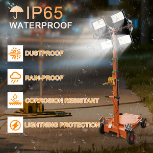 Ngoài trời 5m Máy phát điện diesel 4x600W tháp di động ánh sáng LED Telescopic mast năng lượng mặt trời chiếu sáng di động tháp - Product Image 3