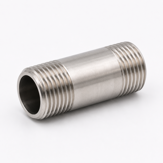 Zhuo Ye  Mirror Polished SS304 Double Thread Short Tube for Stair Handrail Pipeline Connection Projects