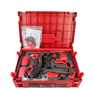 Juego de Herramientas Eléctricas Inalámbricas de 20V, 3 en 1, Martillo Rotatorio, Amoladora Angular, Atornillador de Impacto, Batería de Litio OEM de 4000mAh, BMC - Product Image 5