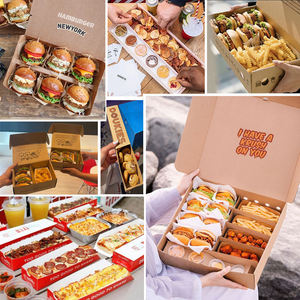 Caja de Papel Personalizada con Relieve para Comida Rápida, Pollo Frito, Hamburguesas, Pescado, Patatas Fritas y Aperitivos Callejeros, Hecha con Papel Reciclado y Sostenible - Product Image 6