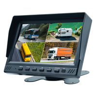 Système de surveillance DVR ZYX 7 pouces 1080P AHD pour camping-car, camion, remorque, vue arrière, avant, caméra de recul, écran 4 voies, 4 caméras de voiture, étanche