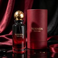 Flacon de parfum en verre transparent rond personnalisable vide de 30 ml, 50 ml, 100 ml avec emballage, flacons de parfum à vaporiser
