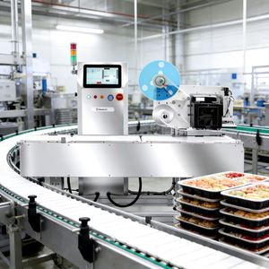 Nouvelle machine d'étiquetage pneumatique à haute vitesse, commande PLC, facile à utiliser, pour les produits alimentaires, les boissons, les produits frais, les bouteilles, les cartons - Product Image 3
