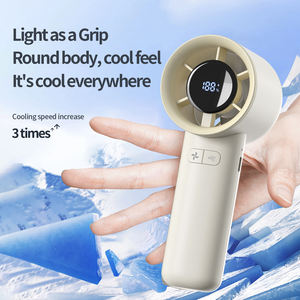 OEM 2000mAh Hoge Snelheid Type-C Oplaadbare Jet Turbo Air Cooler Staande Handheld Draagbare Mini Ventilator voor Kamperen Sport Kantoor - Product Image 1