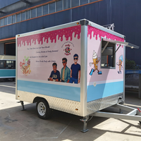 Remorque de restauration rapide en tôle galvanisée certifiée DOT FMVSS, facile à utiliser, pour la vente de snacks et de glaces, idéale pour la publicité
